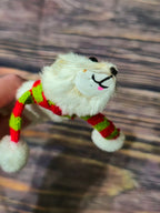 Weasel Slap Bracelet, Sherman the Ermine, White Ermine Slap Bracelet, Taxidermy Oddities Bracelet, Real Fur