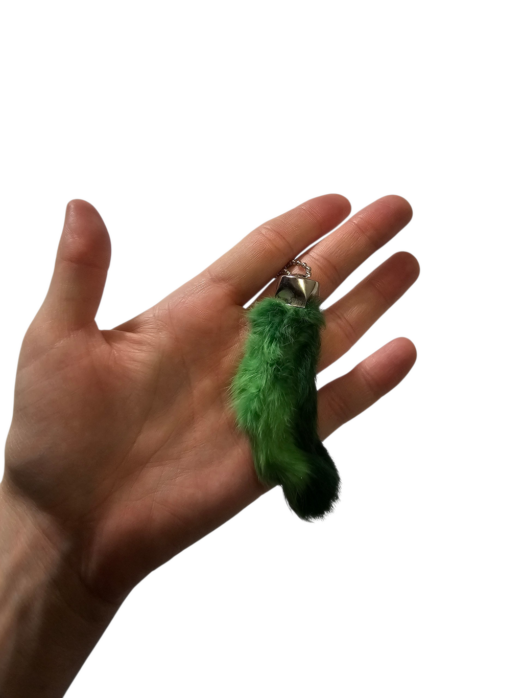 Lucky Rabbit Foot Keychain Charm - Shamrock Green