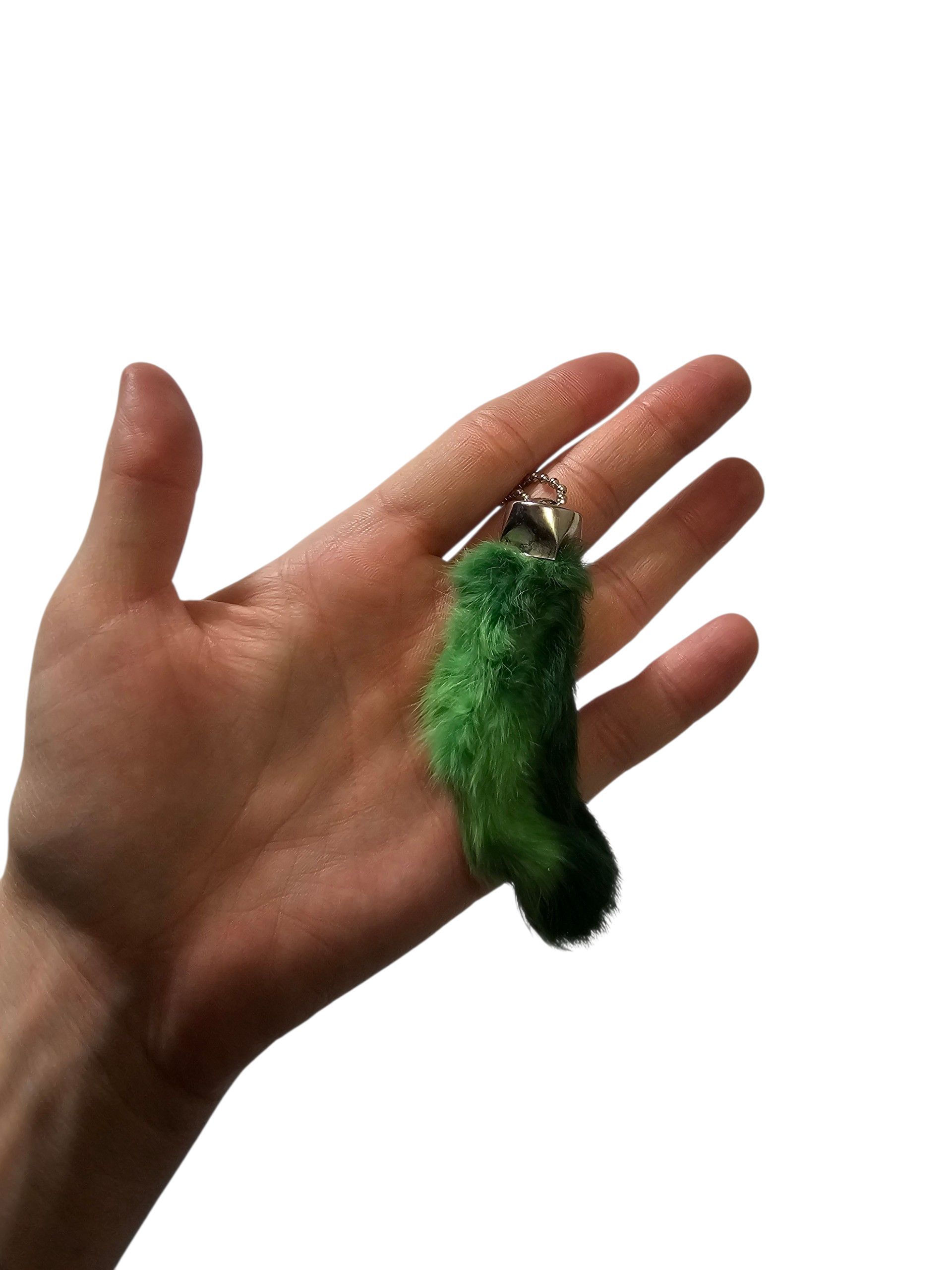 Lucky Rabbit Foot Keychain Charm - Shamrock Green