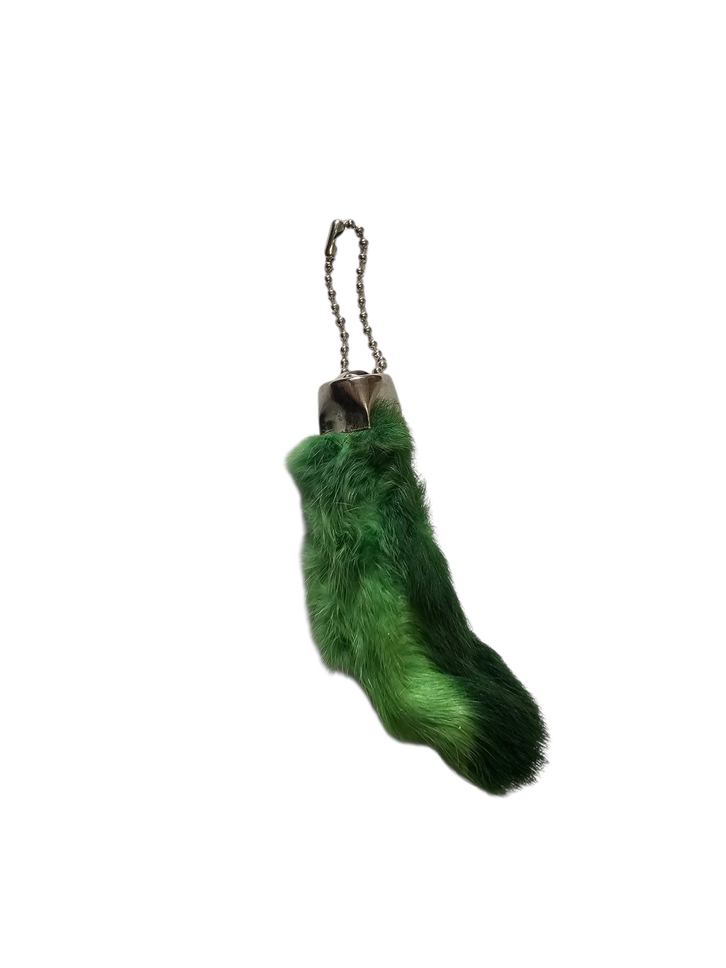 Lucky Rabbit Foot Keychain Charm - Shamrock Green