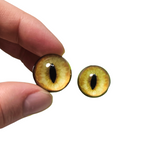 Yellow Orange Cat Eyes BC46 - Handmade Glass Taxidermy Eyes