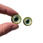 Misty Green Meadow Eyes CW33 - Handmade Glass Taxidermy Eyes