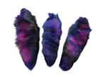 Real Fur Dyed Galaxy Fox Tail Keychain - Ethically Sourced