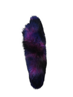Real Fur Dyed Galaxy Fox Tail Keychain - Ethically Sourced