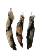 Grey Fox Tail Keychain - Ethically Sourced