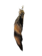 Grey Fox Tail Keychain - Ethically Sourced