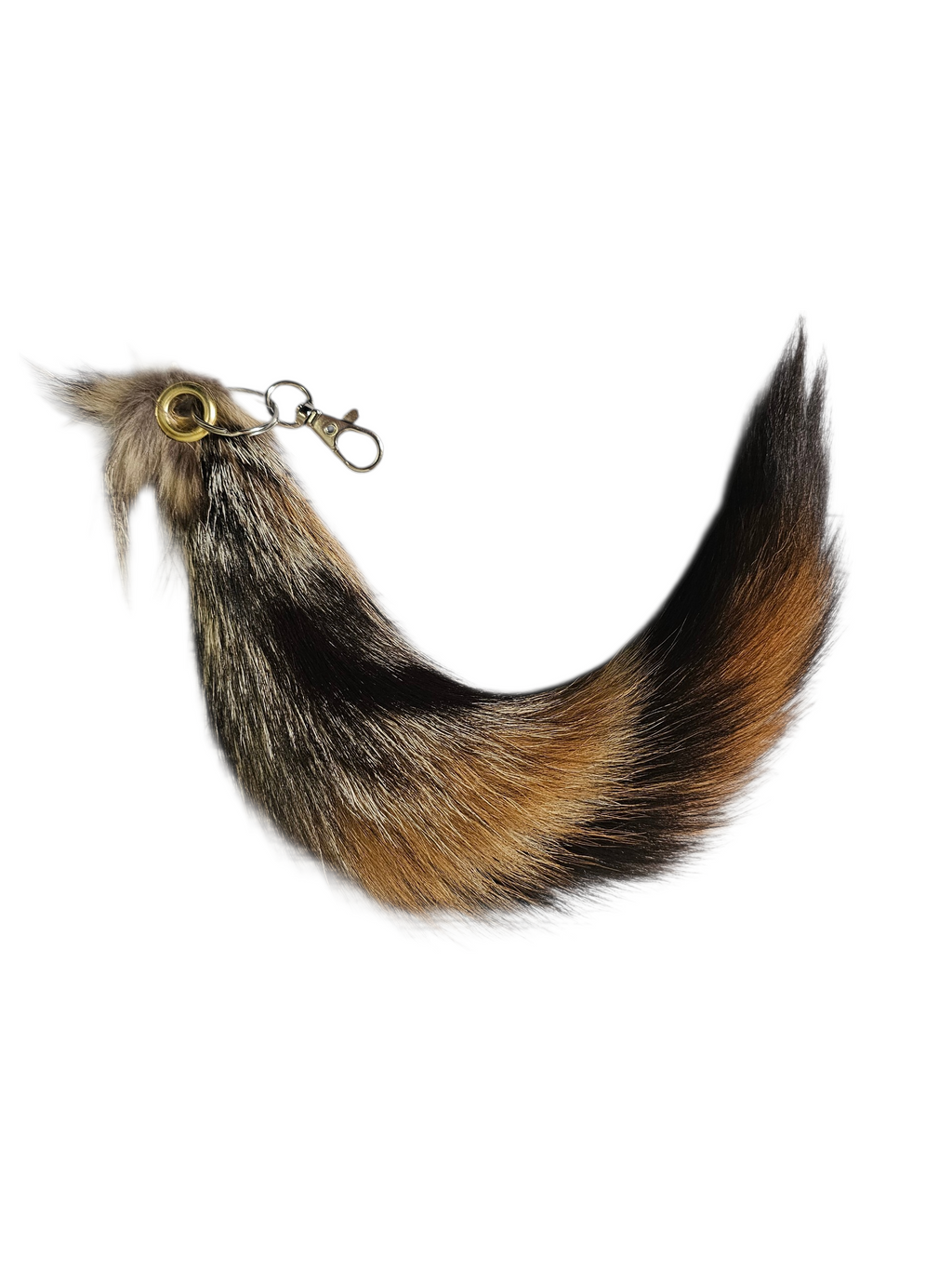 Grey Fox Tail Keychain - Ethically Sourced