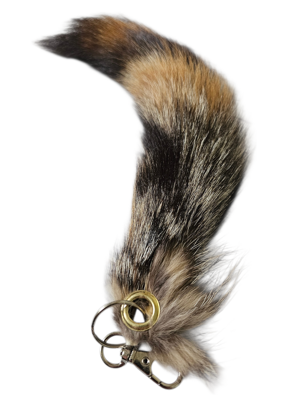 Grey Fox Tail Keychain - Ethically Sourced