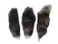 Real Fur Silver Fox Tail Keychain - Ethically Sourced