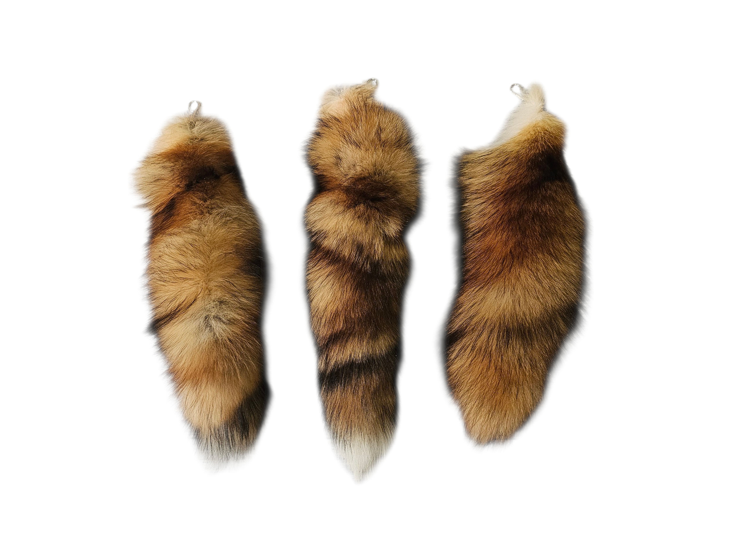 Real Fur Wild Red Fox Tail Keychain - Ethically Sourced
