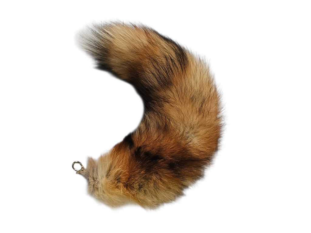 Real Fur Wild Red Fox Tail Keychain - Ethically Sourced