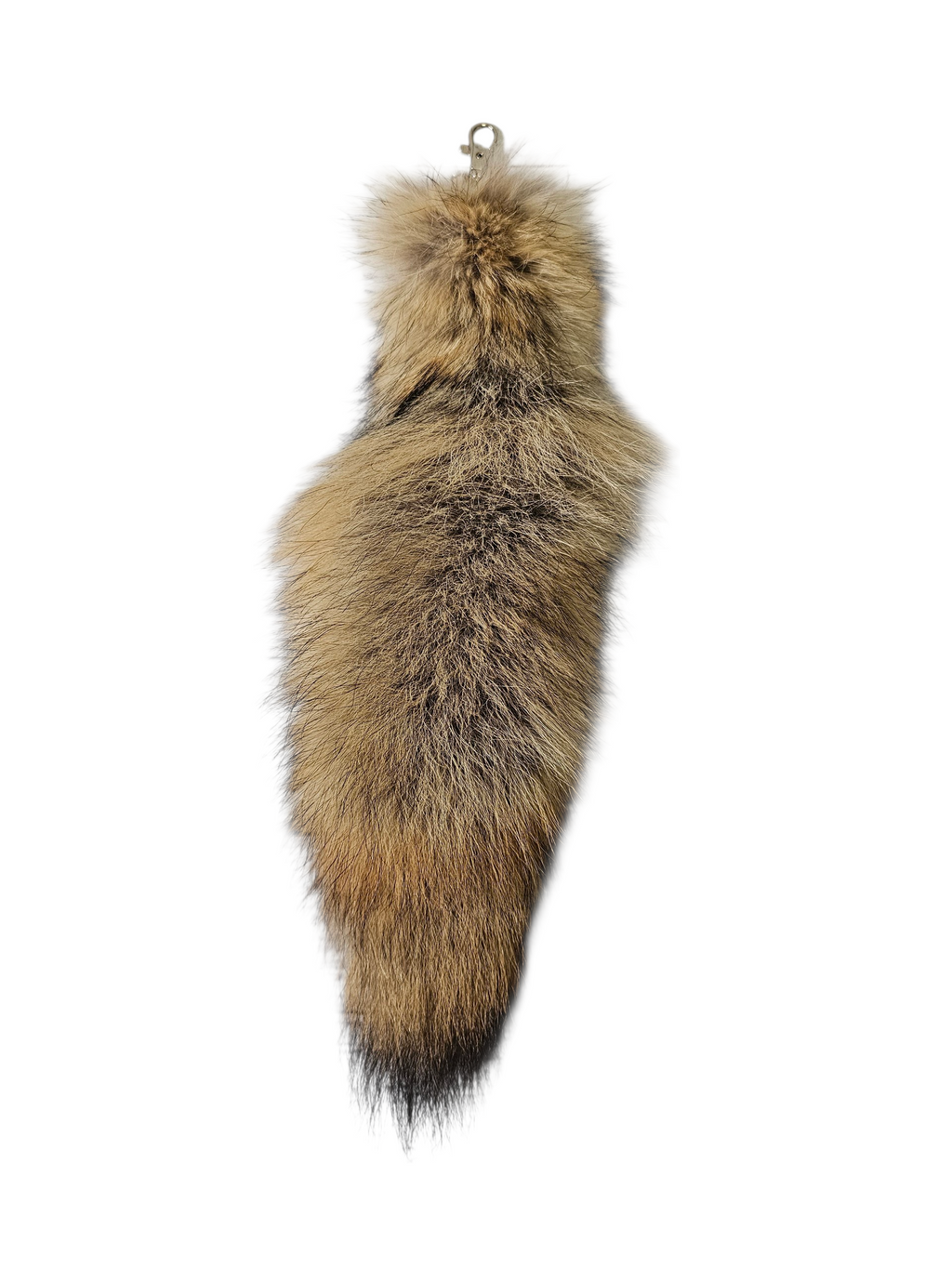 Real Fur Wild Coyote Tail Keychain - Ethically Sourced