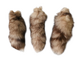 Real Fur Amber Fox Tail Keychain - Ethically Sourced