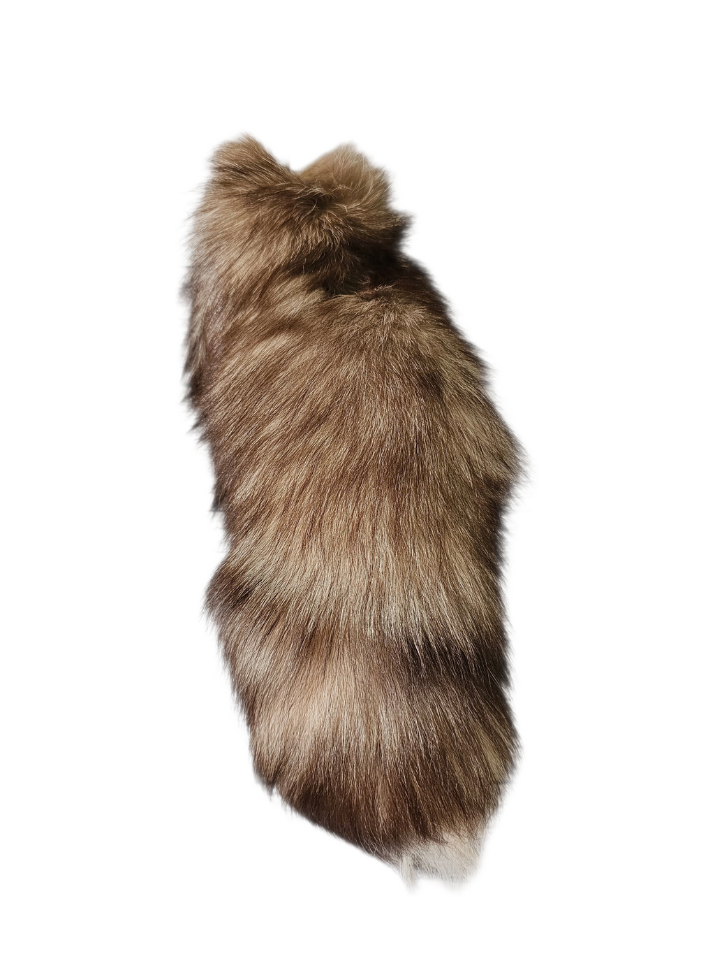 Real Fur Amber Fox Tail Keychain - Ethically Sourced