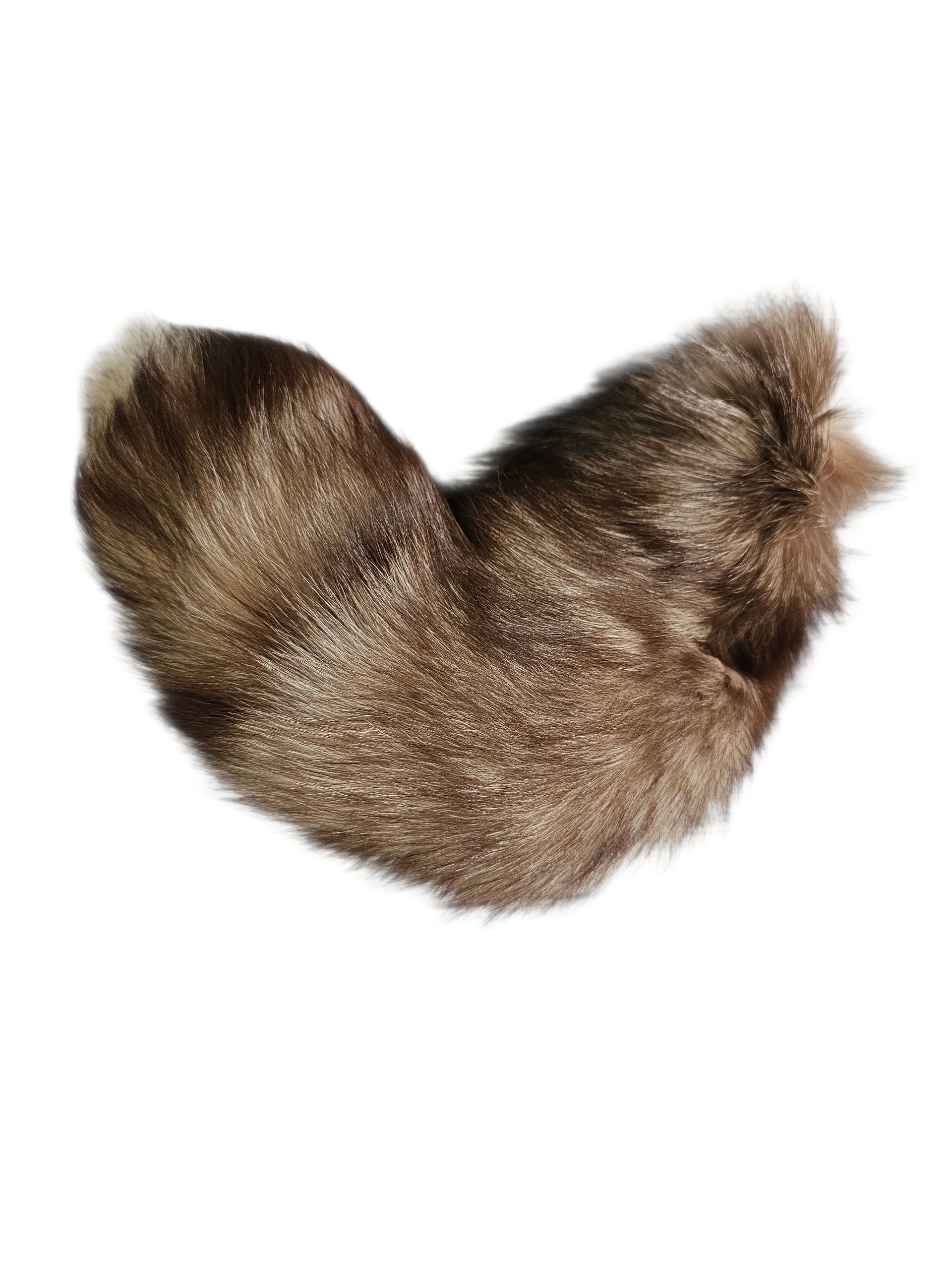 Real Fur Amber Fox Tail Keychain - Ethically Sourced