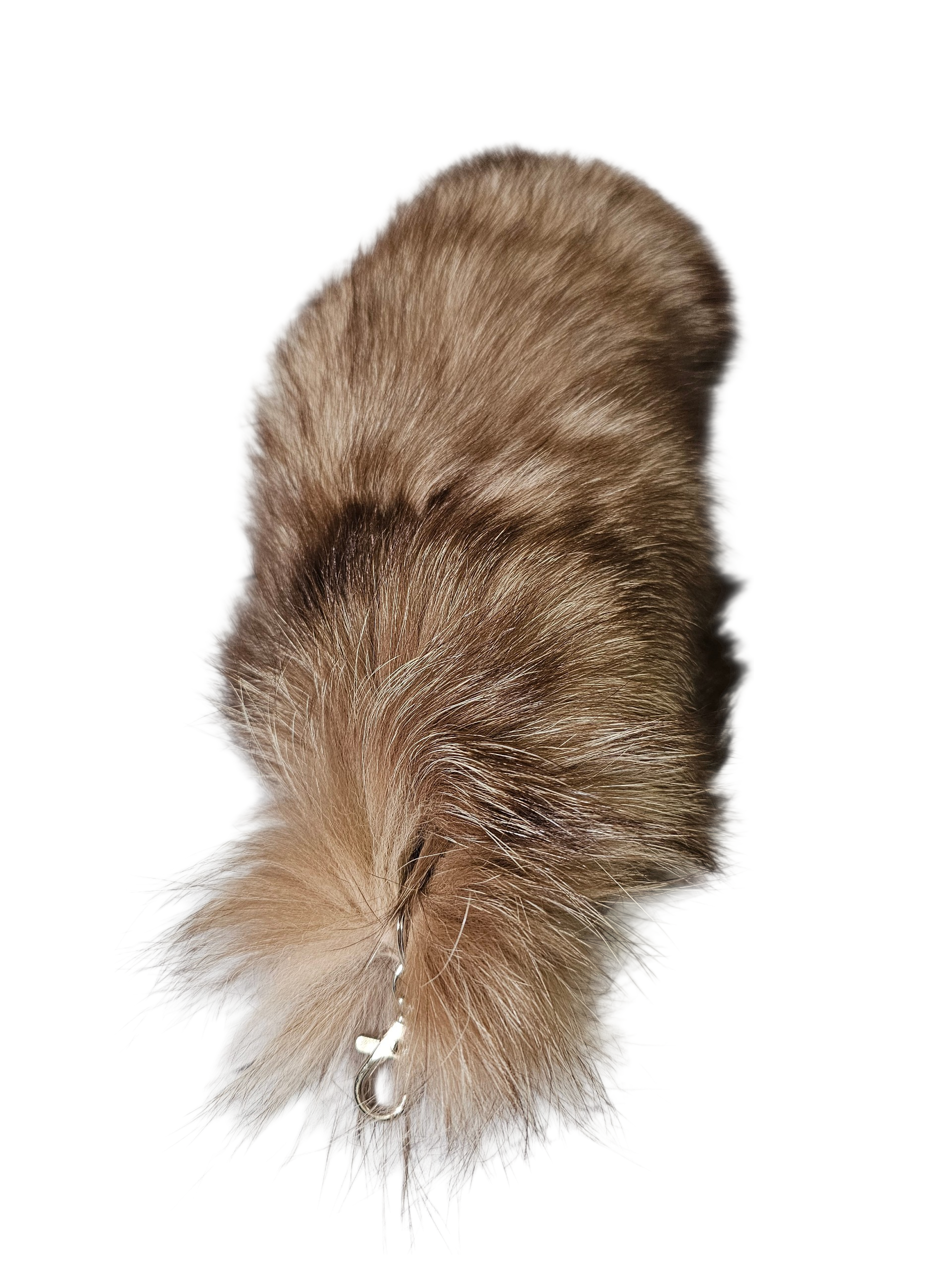 Real Fur Amber Fox Tail Keychain - Ethically Sourced