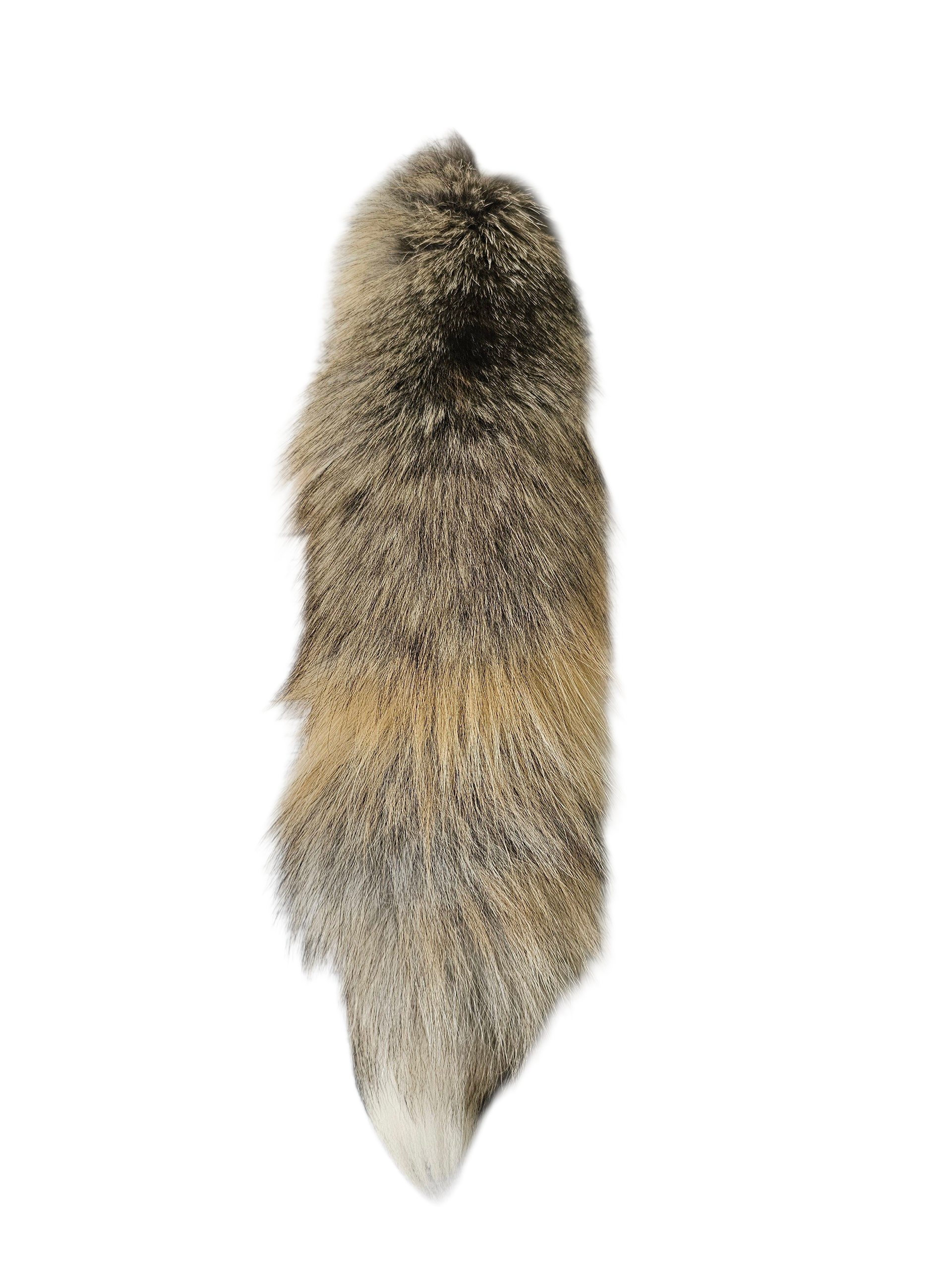 Real Fur Golden Island Hybrid Fox Tail Keychain - Ethically Sourced