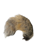 Real Fur Golden Island Hybrid Fox Tail Keychain - Ethically Sourced