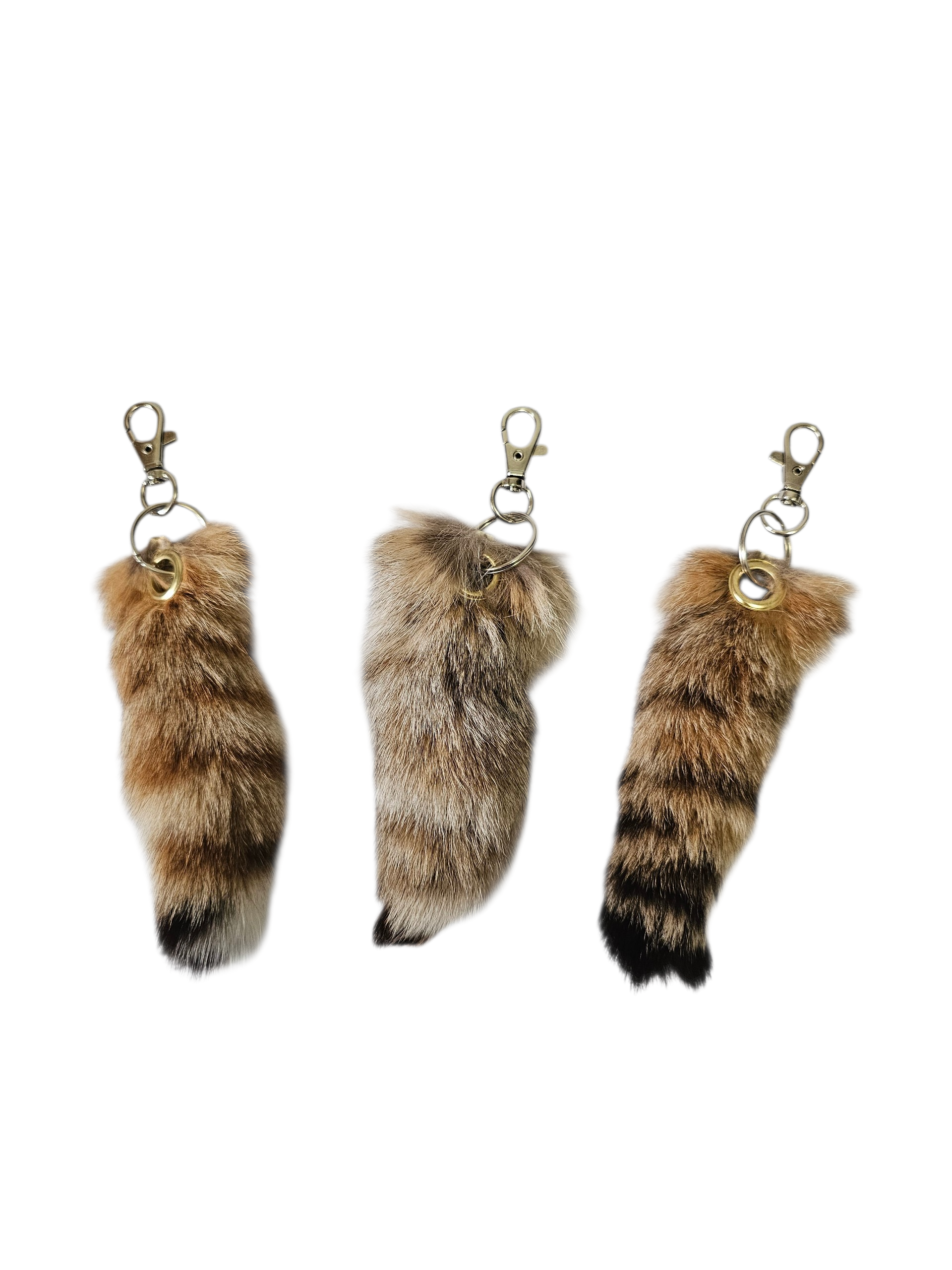 SUPER SOFT Real Fur Bobcat Tail Keychain - Ethically Sourced