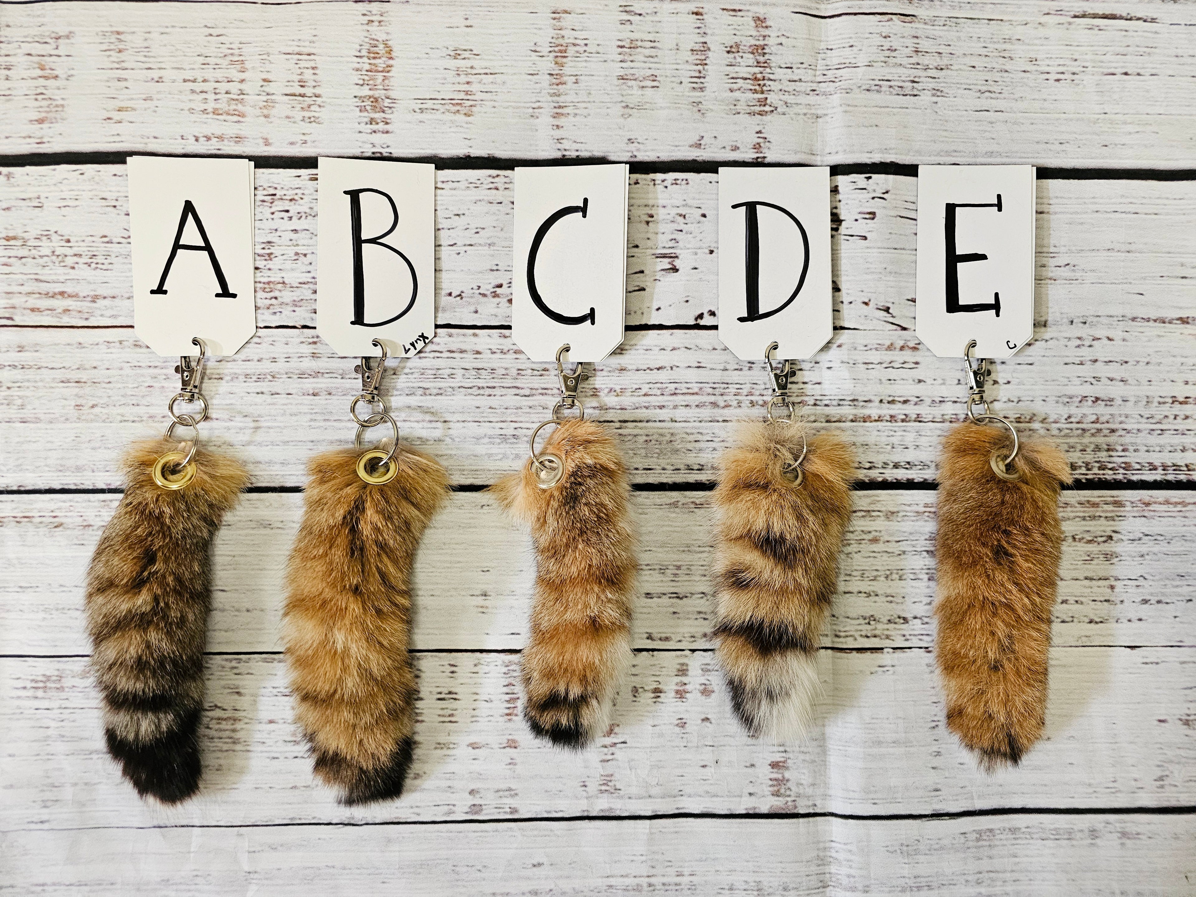 Choose Your Own SUPER SOFT Real Fur Bobcat Tail Keychain - Ethically Sourced