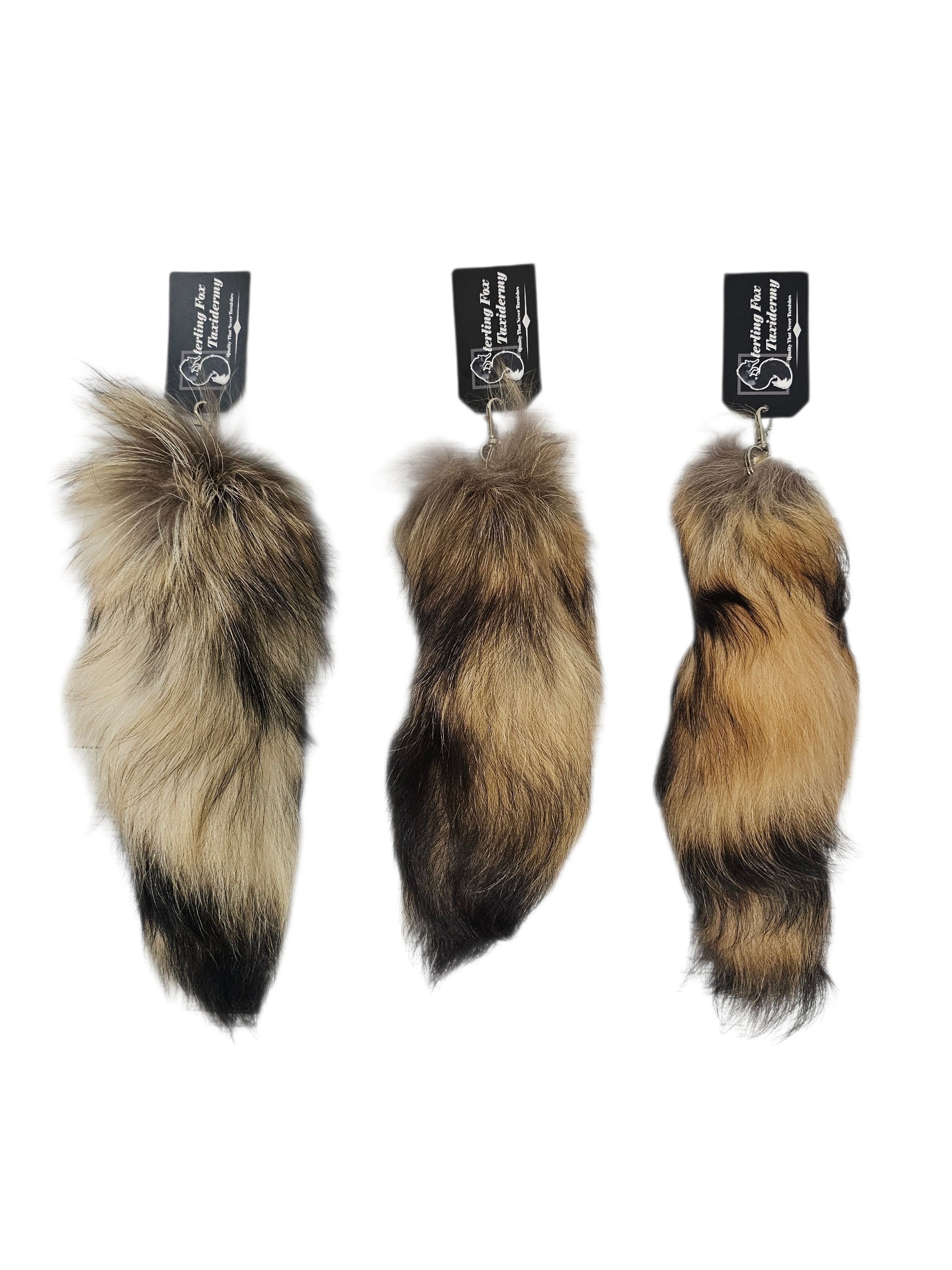 Choose Your Own Real Tanuki Raccoon Dog Tail Keychain - Ethically Sourced
