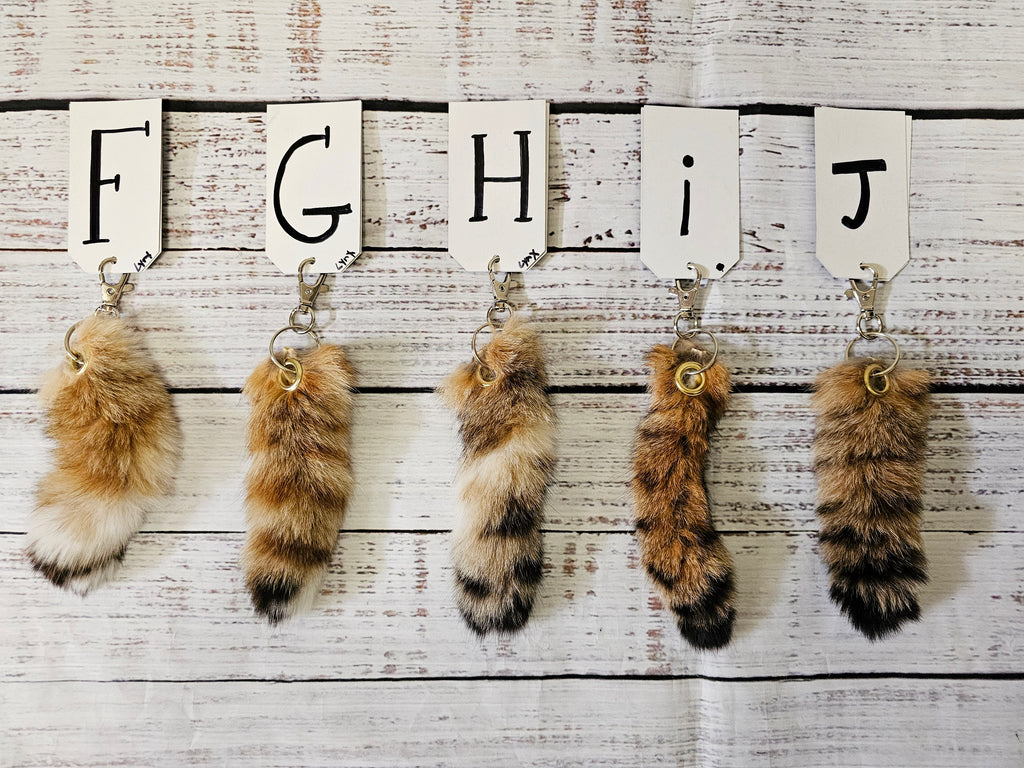 Choose Your Own SUPER SOFT Real Fur Bobcat Tail Keychain - Ethically Sourced