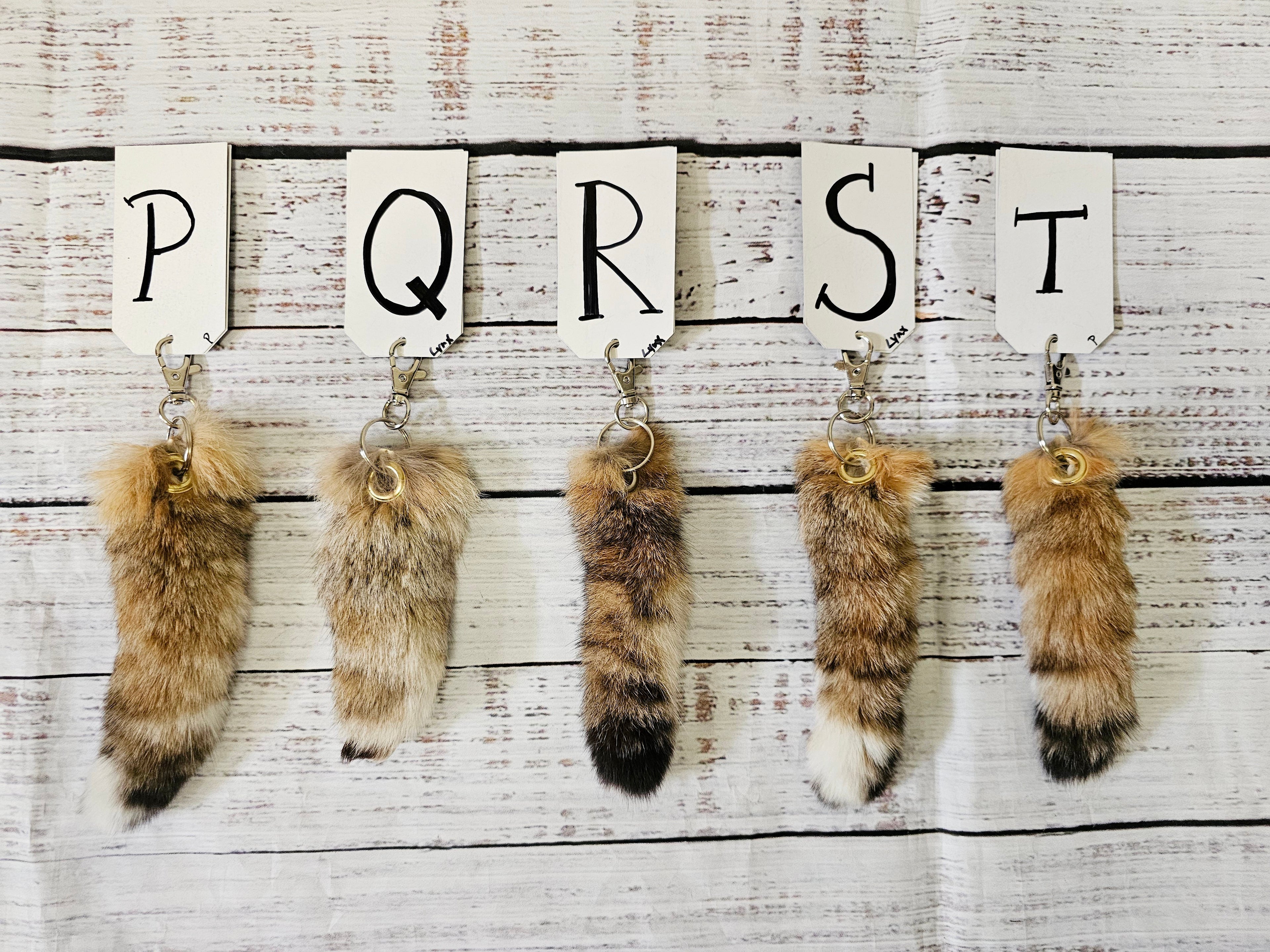 Choose Your Own SUPER SOFT Real Fur Bobcat Tail Keychain - Ethically Sourced
