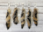 Choose Your Own Real Fur Grey Fox Tail Keychain - Ethically Sourced