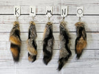 Choose Your Own Real Fur Grey Fox Tail Keychain - Ethically Sourced