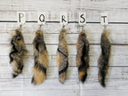 Choose Your Own Real Fur Grey Fox Tail Keychain - Ethically Sourced
