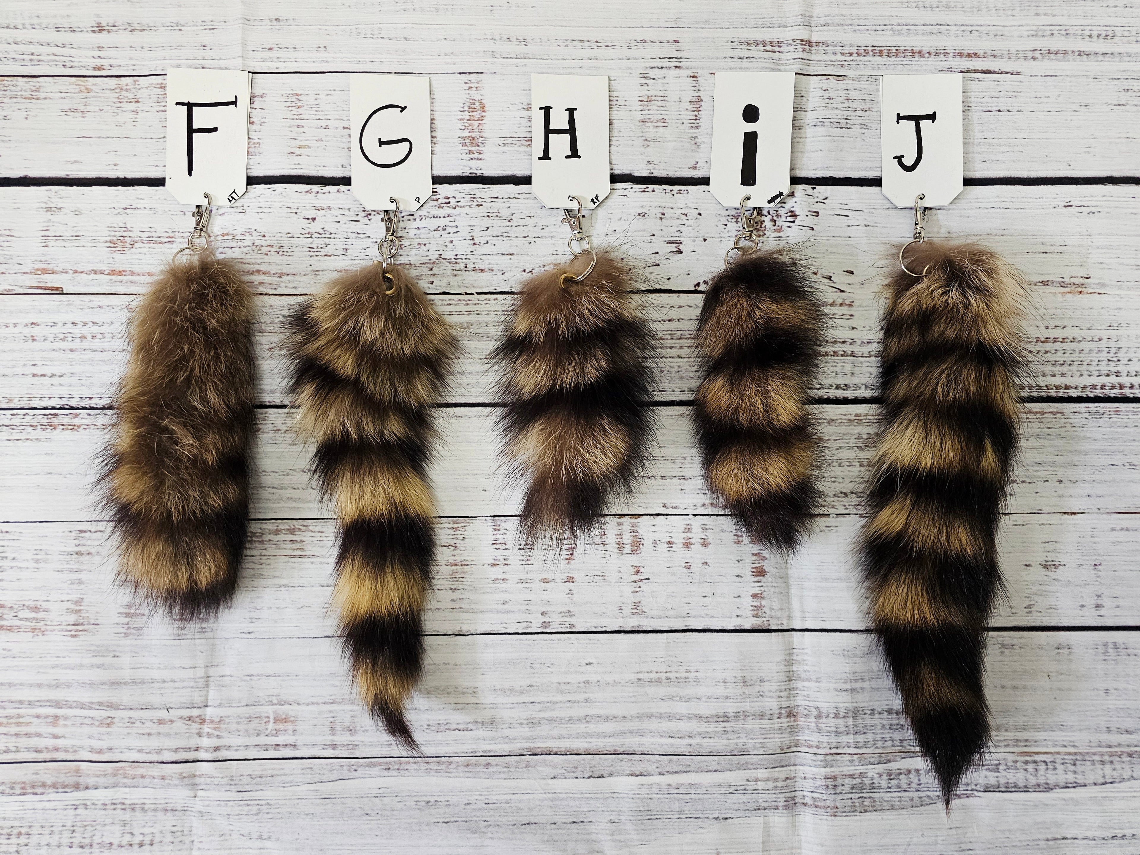 Choose Your Own Real Fur Raccoon Keychain - Ethically Sourced
