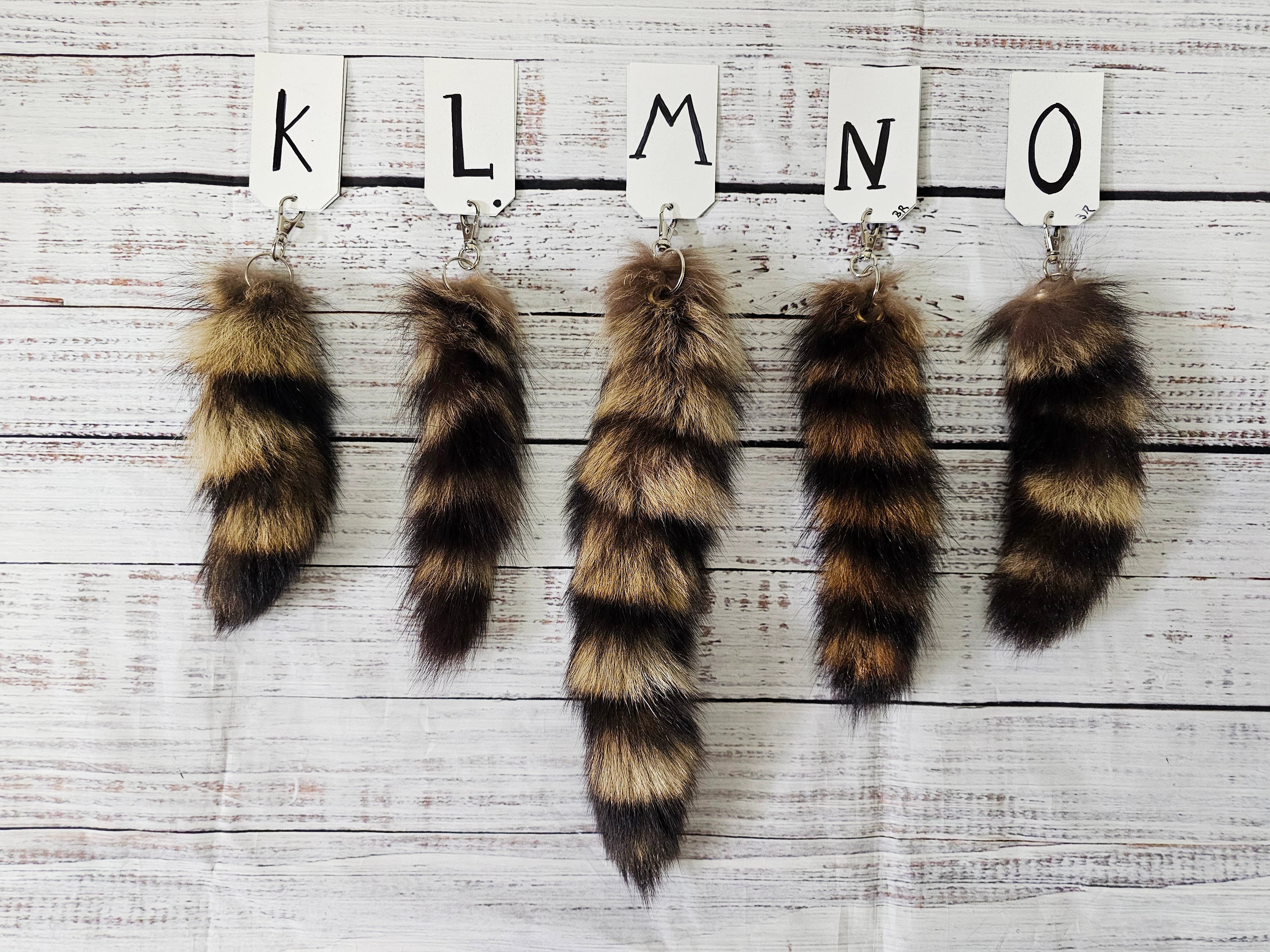 Choose Your Own Real Fur Raccoon Keychain - Ethically Sourced