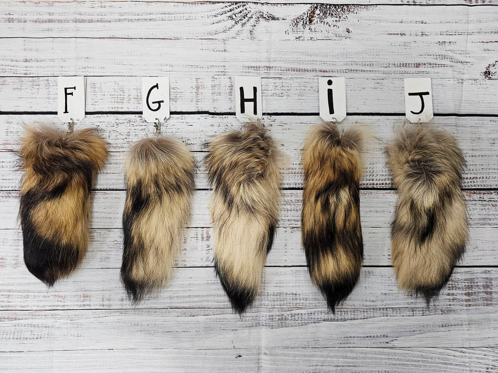 Choose Your Own Real Tanuki Raccoon Dog Tail Keychain - Ethically Sourced