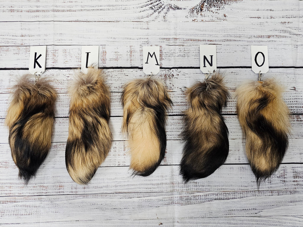 Choose Your Own Real Tanuki Raccoon Dog Tail Keychain - Ethically Sourced