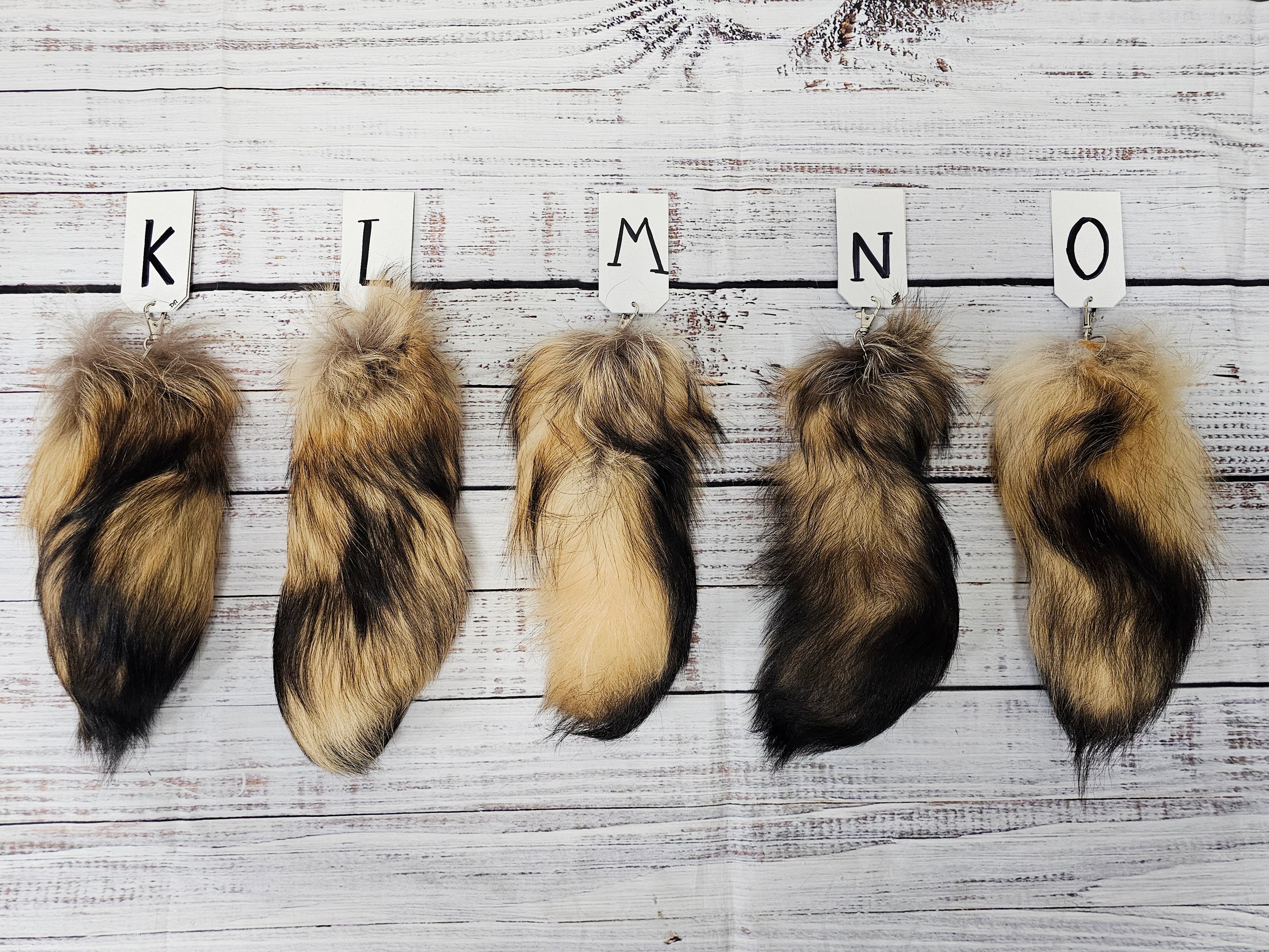 Choose Your Own Real Tanuki Raccoon Dog Tail Keychain - Ethically Sourced