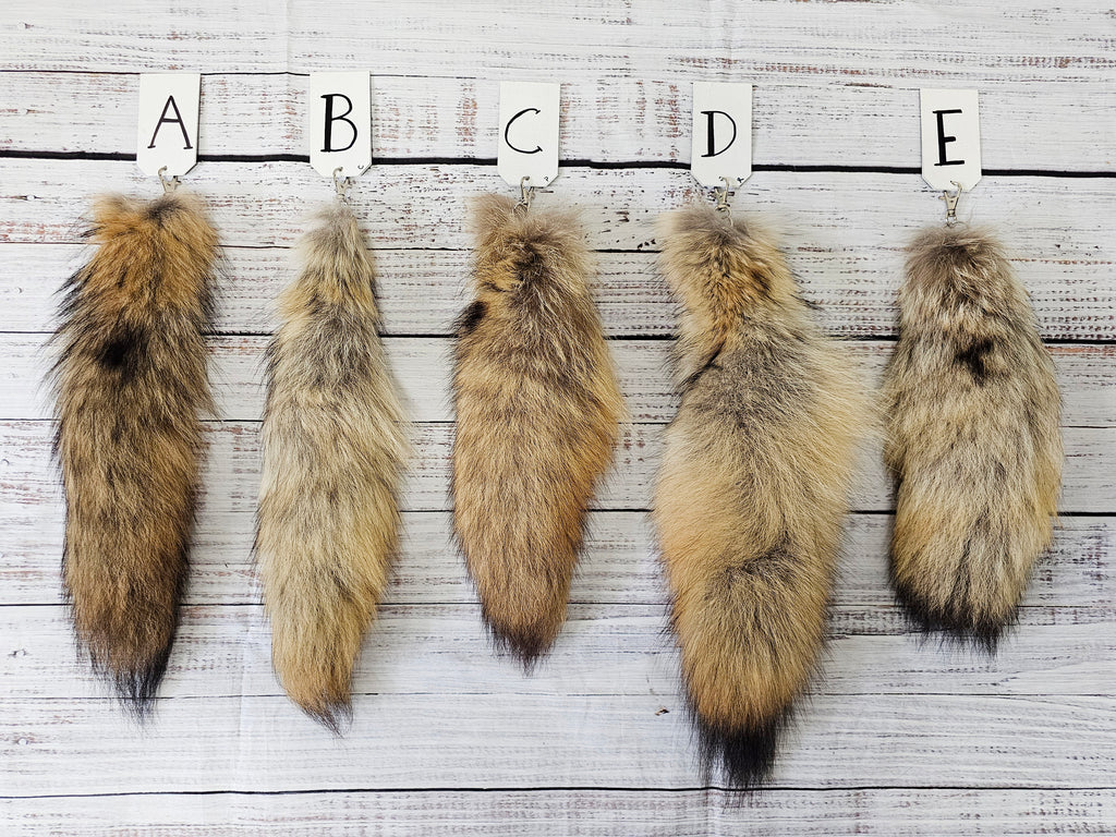 Choose Your Own Real Fur Coyote Tail Keychain - Ethically Sourced