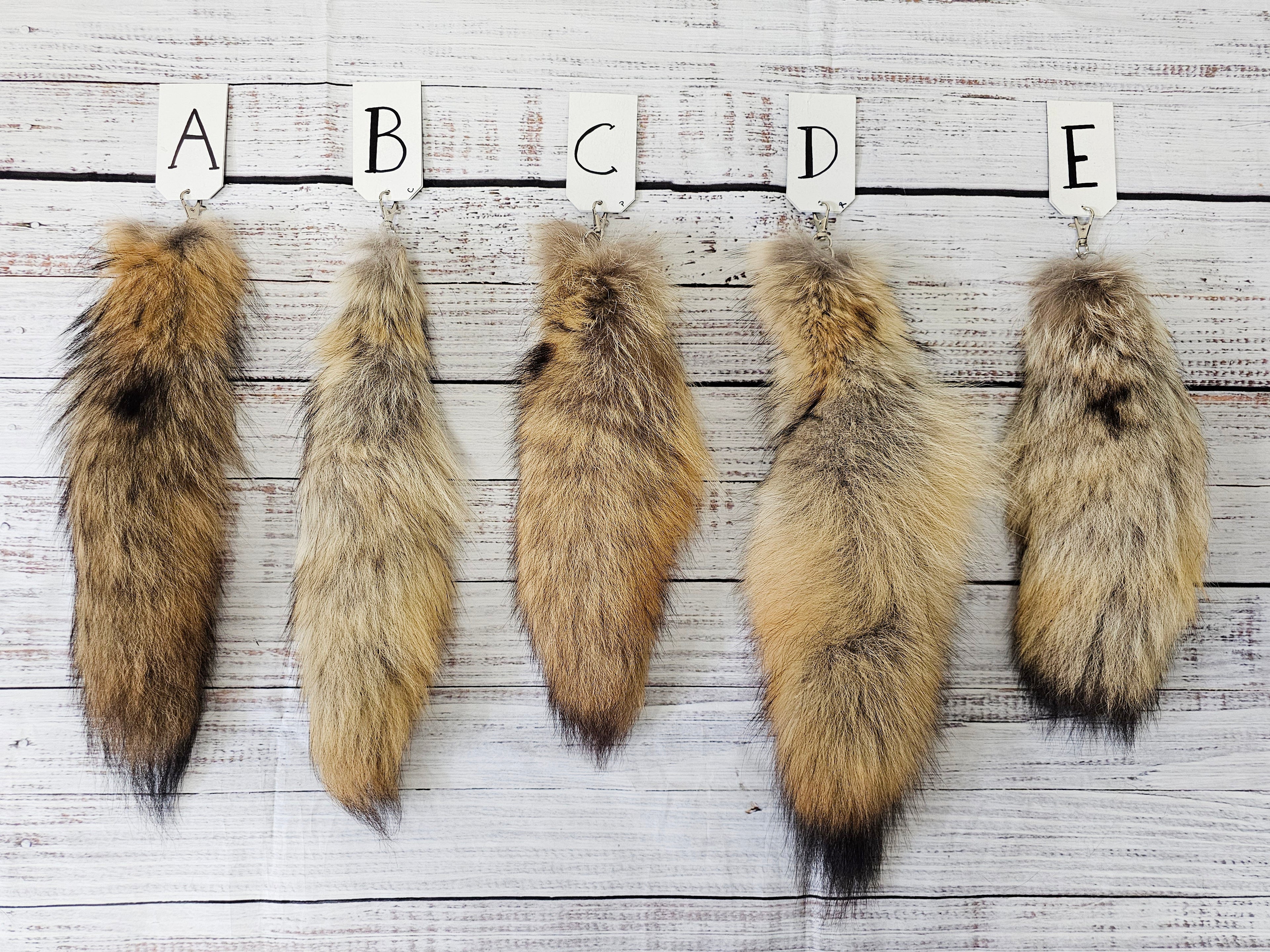 Choose Your Own Real Fur Coyote Tail Keychain - Ethically Sourced
