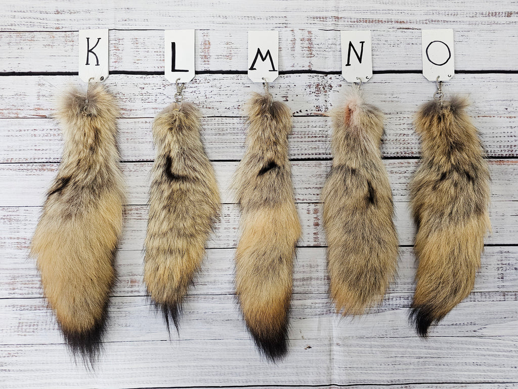 Choose Your Own Real Fur Coyote Tail Keychain - Ethically Sourced
