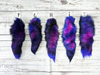 Choose Your Own Real Fur Dyed Galaxy Fox Tail Keychain - Ethically Sourced