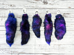 Choose Your Own Real Fur Dyed Galaxy Fox Tail Keychain - Ethically Sourced