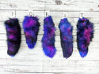 Choose Your Own Real Fur Dyed Galaxy Fox Tail Keychain - Ethically Sourced