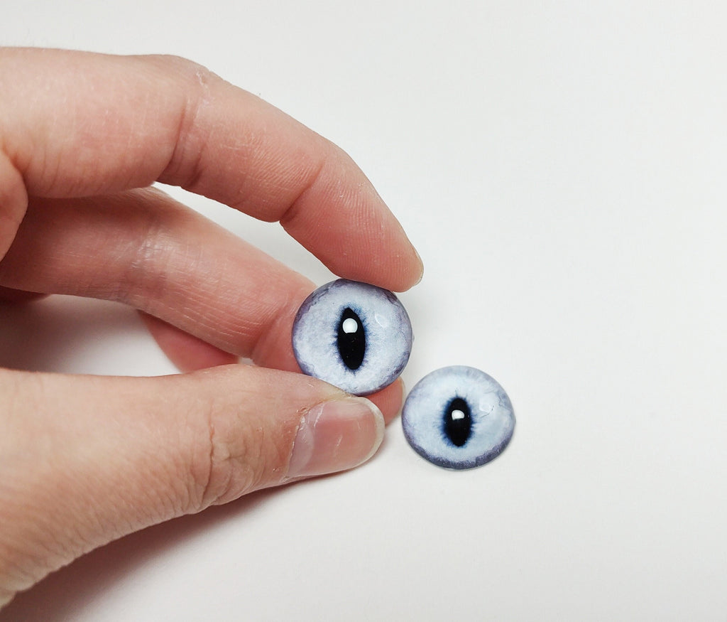 Frost Blue Fox RF26- Handmade Glass Taxidermy Eyes