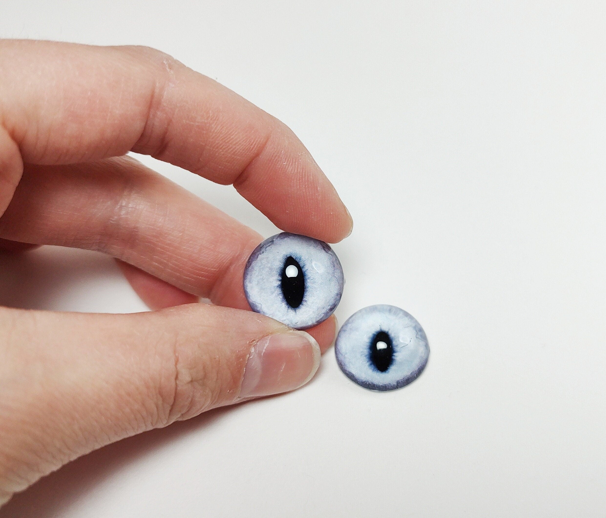 Frost Blue Fox RF26- Handmade Glass Taxidermy Eyes