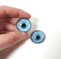 Bright Blue Wolf CW23 Handmade Glass Taxidermy Eyes