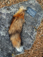 Real Fur Wild Red Fox Tail Keychain - Ethically Sourced
