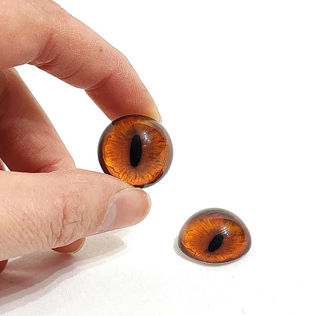 True Orange Natural Fox RF6 - Handmade Glass Taxidermy Eyes