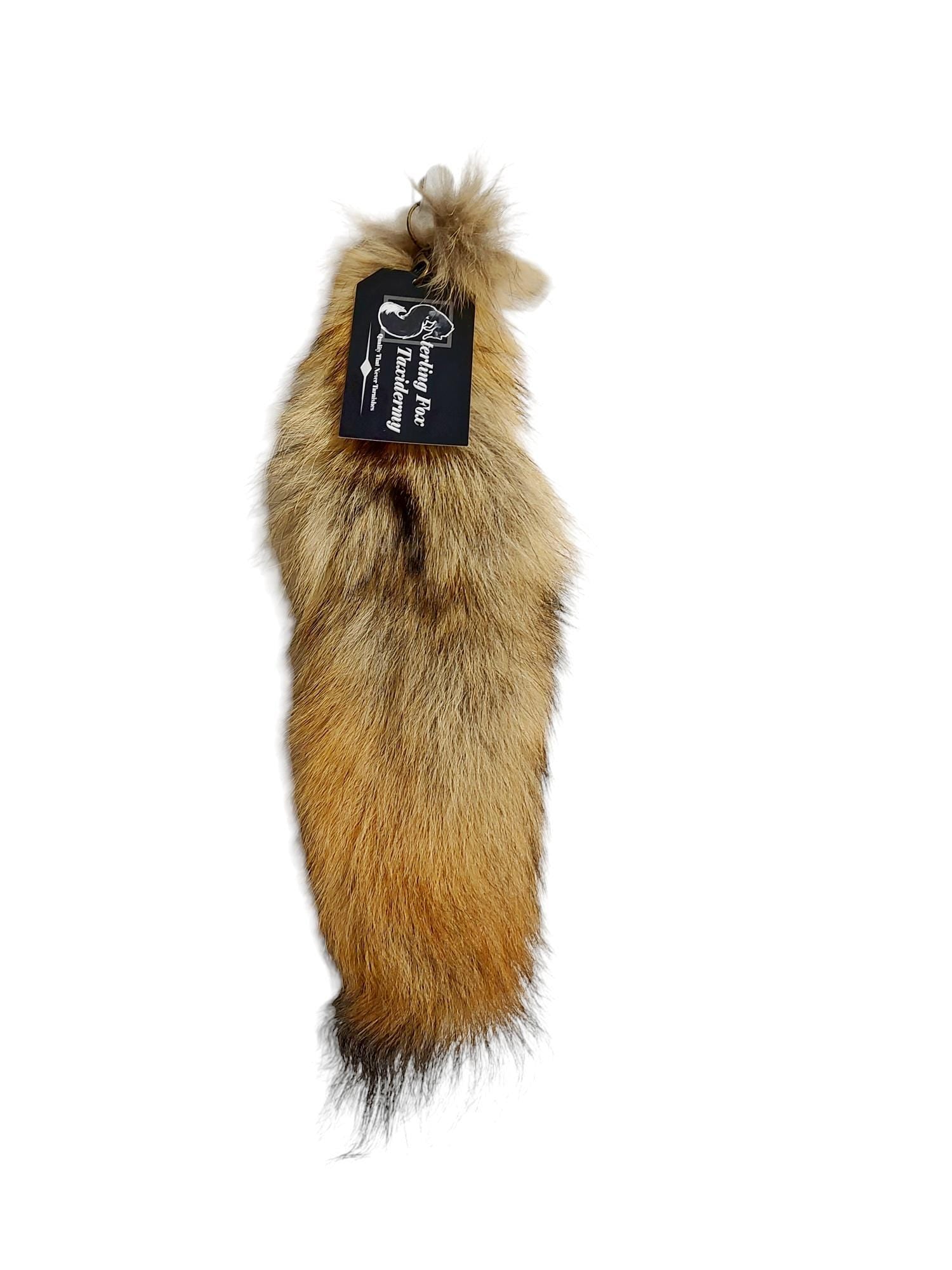 Real Fur Wild Coyote Tail Keychain - Ethically Sourced