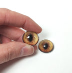 Golden Brown Classic Fox RF4 - Handmade Glass Taxidermy Eyes