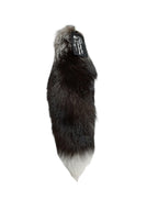 Real Fur Silver Fox Tail Keychain - Ethically Sourced