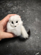 Weasel Slap Bracelet, Sherman the Ermine, White Ermine Slap Bracelet, Taxidermy Oddities Bracelet, Real Fur